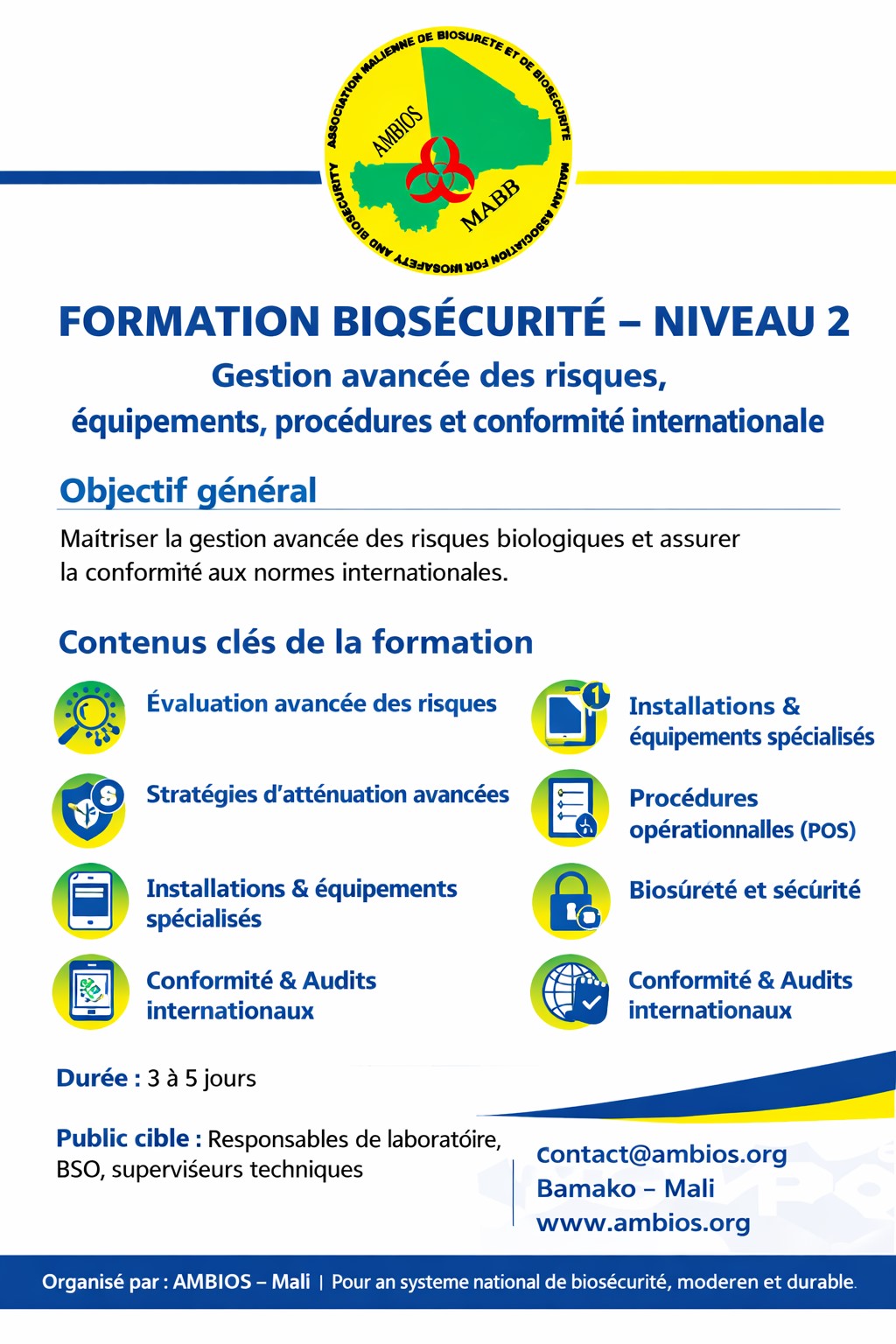 Biosécurité au laboratoire - Niveau 2
